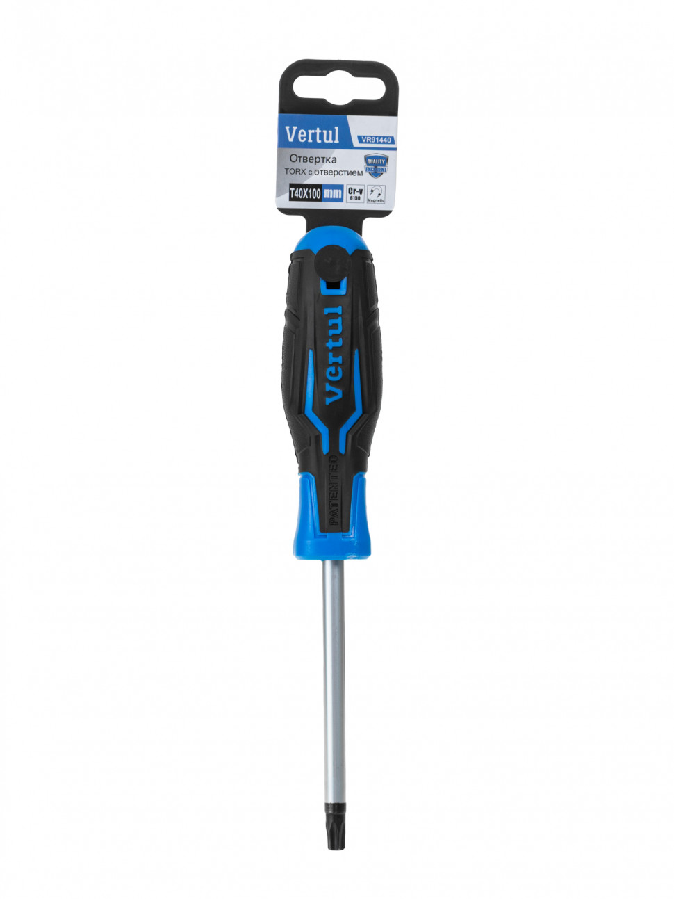 Отвертка TORX с отверстием T40x100 мм Vertul VR91440