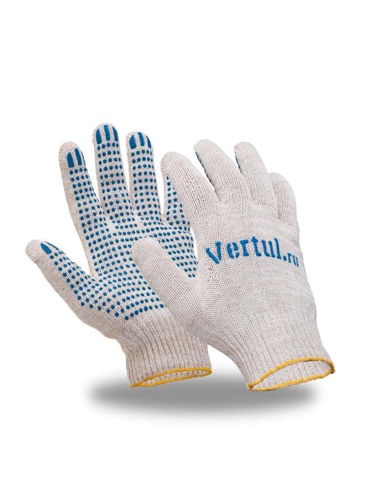 Перчатки х/б с ПВХ 10 класс вязки 5 нитей Vertul VR99999