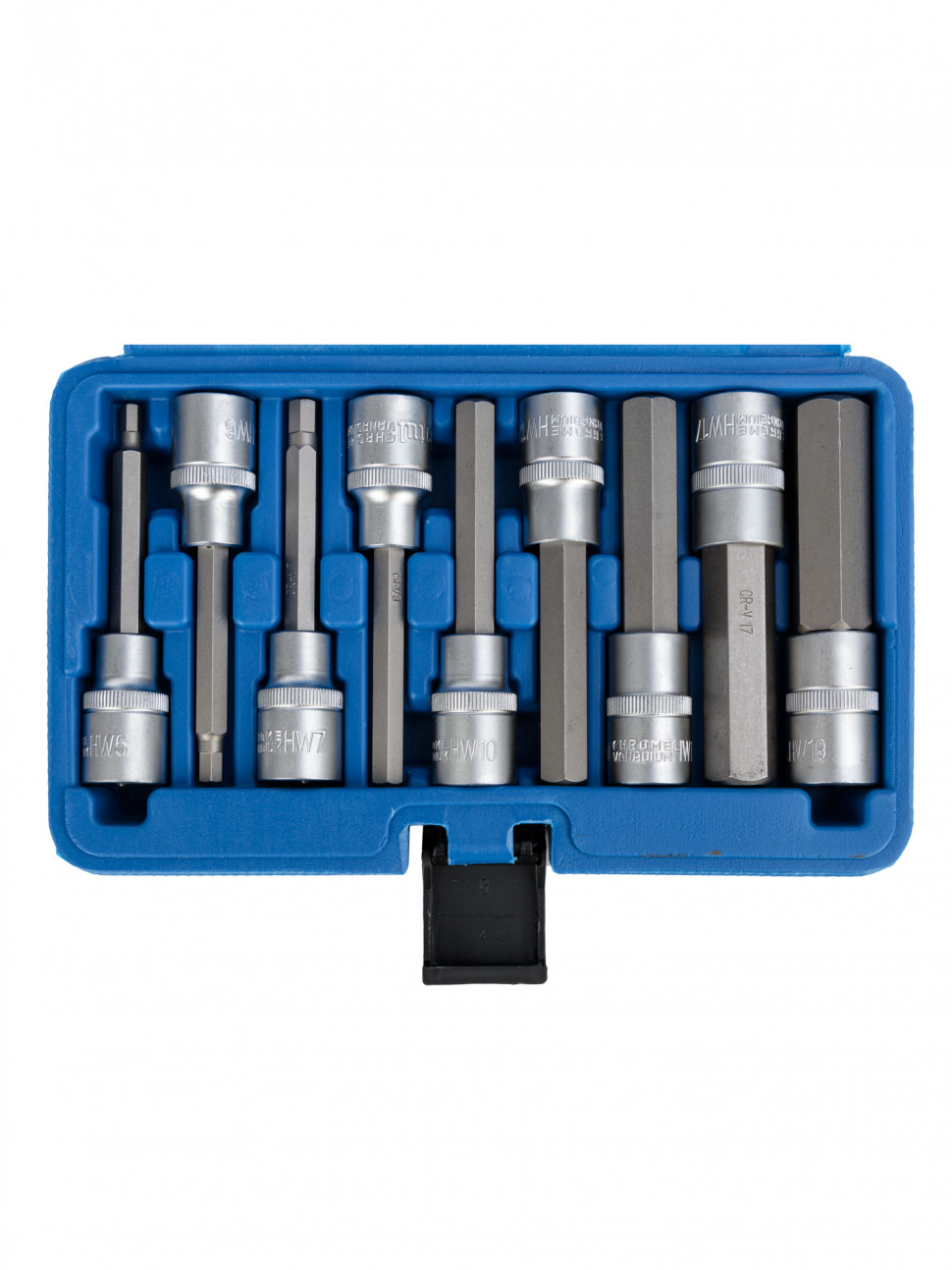 Набор головок 1/2″ со вставкой шестигранной, длина 100 мм, 9пр. VR50194